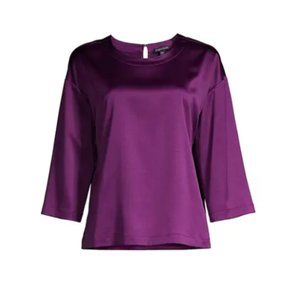 Eileen Fisher Purple Satin Top
